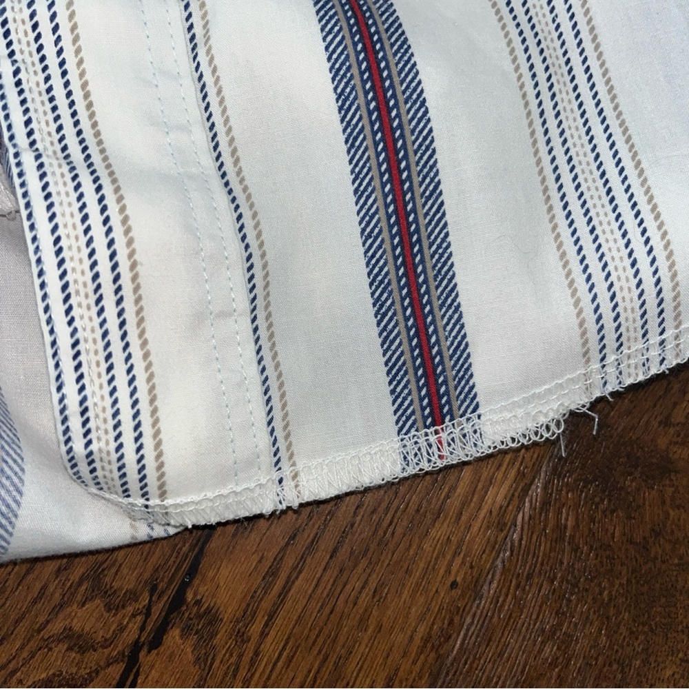 Vintage Wrangler X Long Tails Pearl Snap Button Striped Short sleeve 2 pocket 16 - Picture 9 of 9